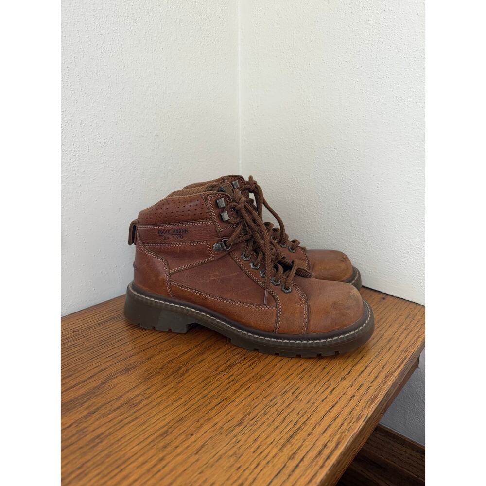 Vintage Y2K 90s Eddie Morgan Chunky Leather Lace Up Boots